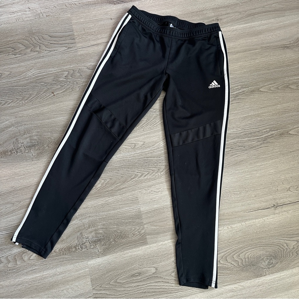 Adidas Women’s Tiro Black 3 Stripe Track Pants - Medium